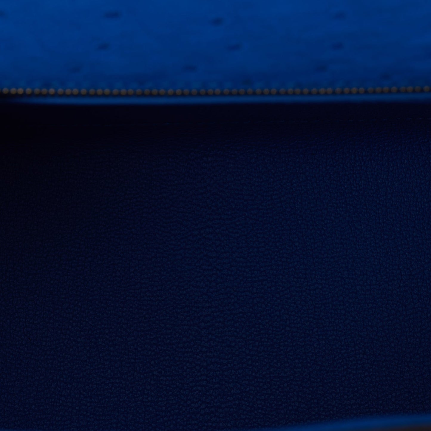 Hermes Kelly 25 Sellier Bleuet Ostrich Gold Hardware