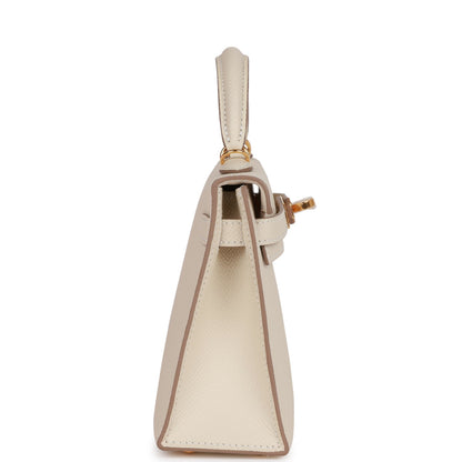 Hermes Kelly 20 Sellier Craie Epsom Gold Hardware