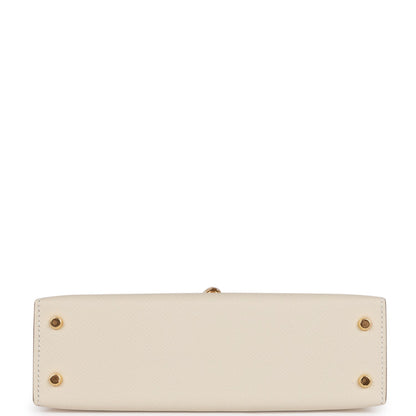 Hermes Kelly 20 Sellier Craie Epsom Gold Hardware
