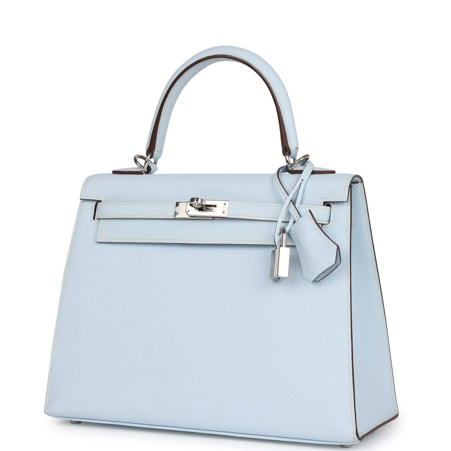 Hermes Kelly 25 Sellier Bleu Brume Epsom Palladium Hardware