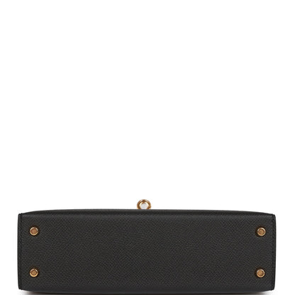 Hermes Kelly 20 Sellier Black Epsom Gold Hardware Deposit 1