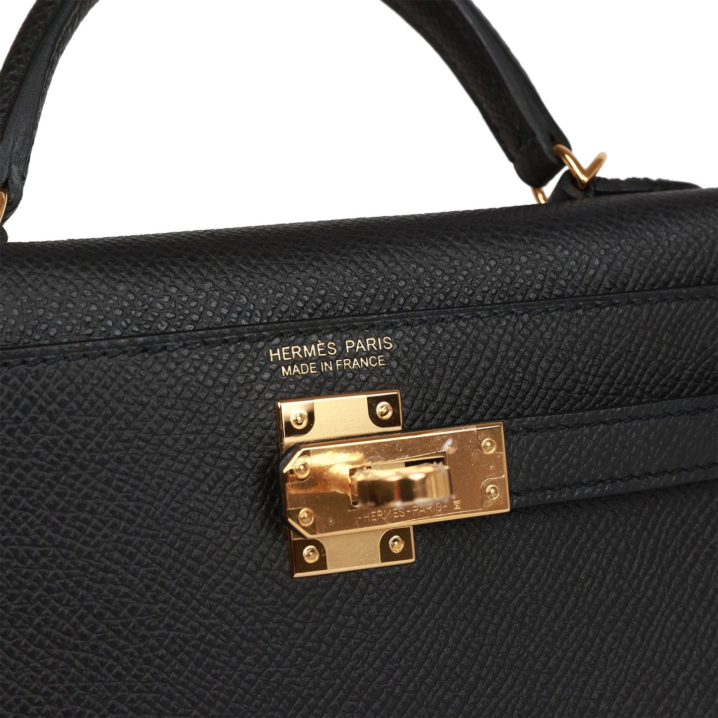 Hermes Kelly 20 Sellier Black Epsom Gold Hardware Deposit 1
