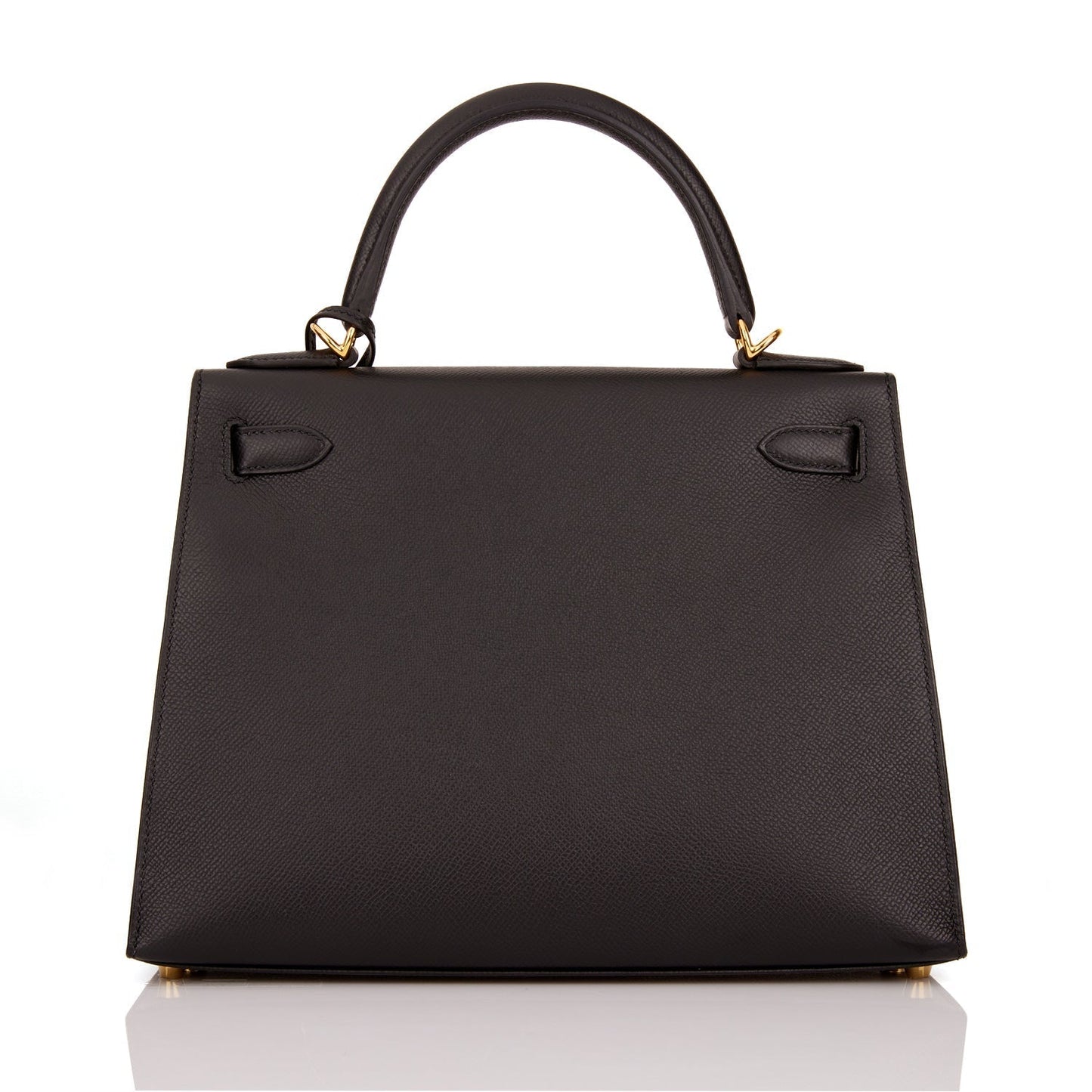Hermes Kelly 28 Sellier Black Epsom Gold Hardware