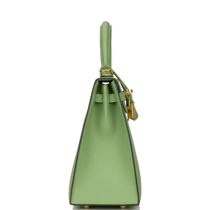Hermes Kelly 25 Sellier Vert Criquet Epsom Gold Hardware