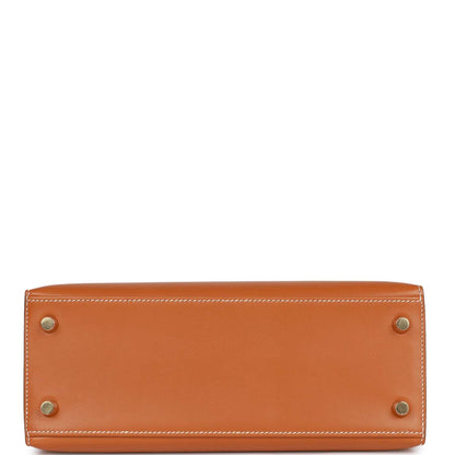 Hermes Kelly 25 Sellier Natural Sable Butler Gold Hardware