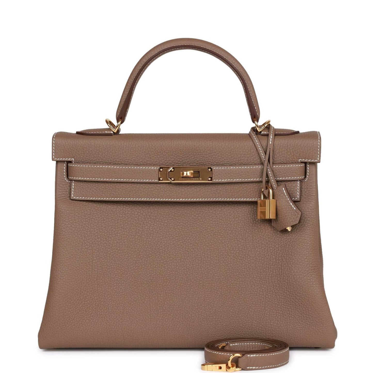 Hermes Kelly 32 Retourne Etoupe Togo Gold Hardware