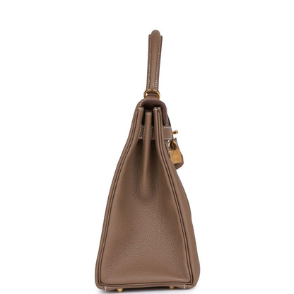 Hermes Kelly 32 Retourne Etoupe Togo Gold Hardware