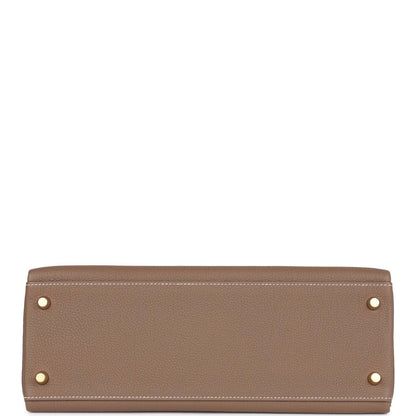 Hermes Kelly 32 Retourne Etoupe Togo Gold Hardware