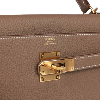 Hermes Kelly 32 Retourne Etoupe Togo Gold Hardware