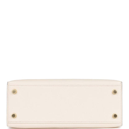 Hermes Kelly 25 Sellier Nata Verso Chevre Brushed Gold Hardware