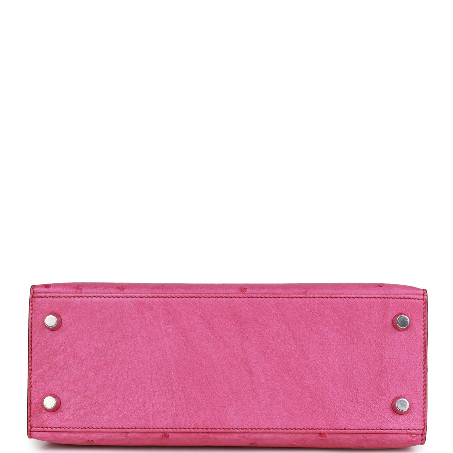 Hermes Kelly 25 Sellier Fuchsia Ostrich Palladium Hardware