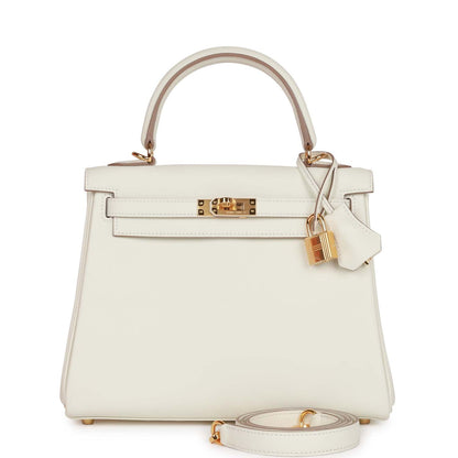 Hermes Kelly 25 Retourne Mushroom Swift Gold Hardware