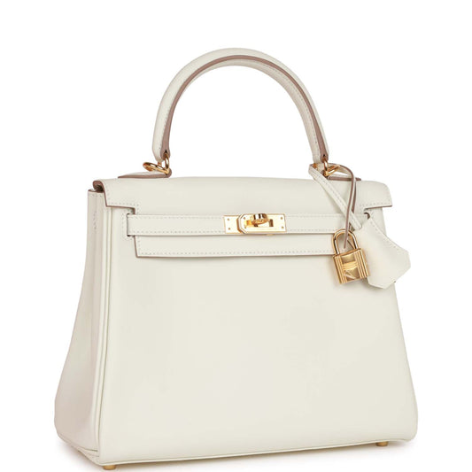 Hermes Kelly 25 Retourne Mushroom Swift Gold Hardware