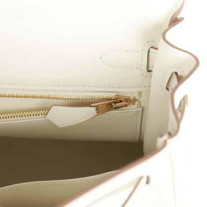 Hermes Kelly 25 Retourne Mushroom Swift Gold Hardware