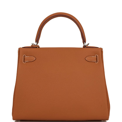 Hermes Kelly 28 Retourne Gold Togo Palladium Hardware