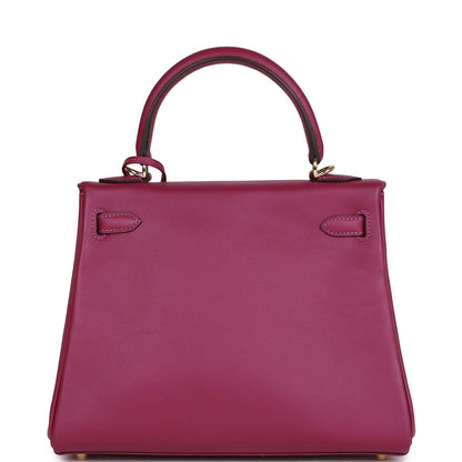 Hermes Kelly 25 Retourne Anemone Swift Permabrass Hardware