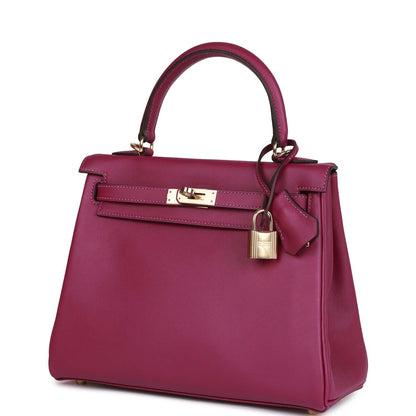 Hermes Kelly 25 Retourne Anemone Swift Permabrass Hardware