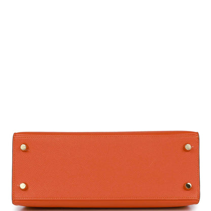 Hermes Kelly 25 Sellier Feu Epsom Gold Hardware