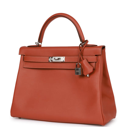 Hermes Kelly 32 Retourne Blush Verso Evercolor Palladium Hardware