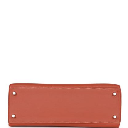 Hermes Kelly 32 Retourne Blush Verso Evercolor Palladium Hardware