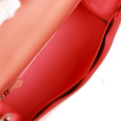 Hermes Kelly 32 Retourne Blush Verso Evercolor Palladium Hardware