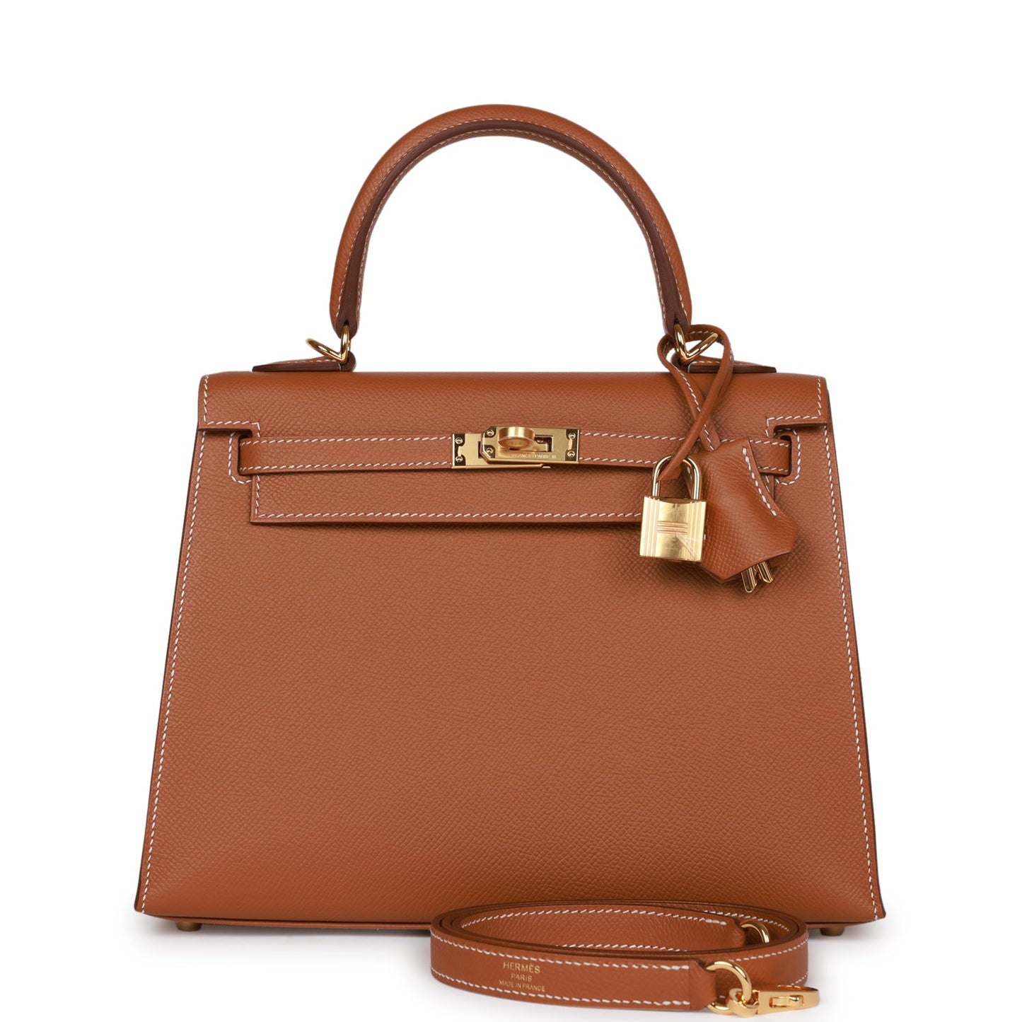 Hermes Kelly 25 Sellier Gold Epsom Gold Hardware