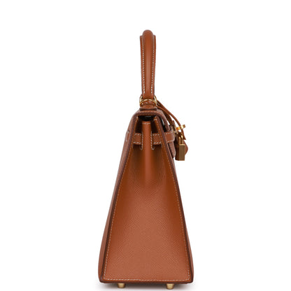 Hermes Kelly 25 Sellier Gold Epsom Gold Hardware