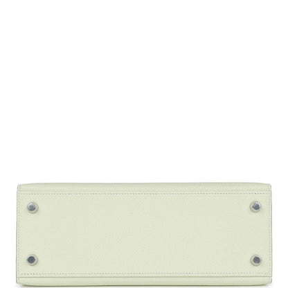 Hermes Kelly 25 Sellier Vert Fizz Epsom Palladium Hardware