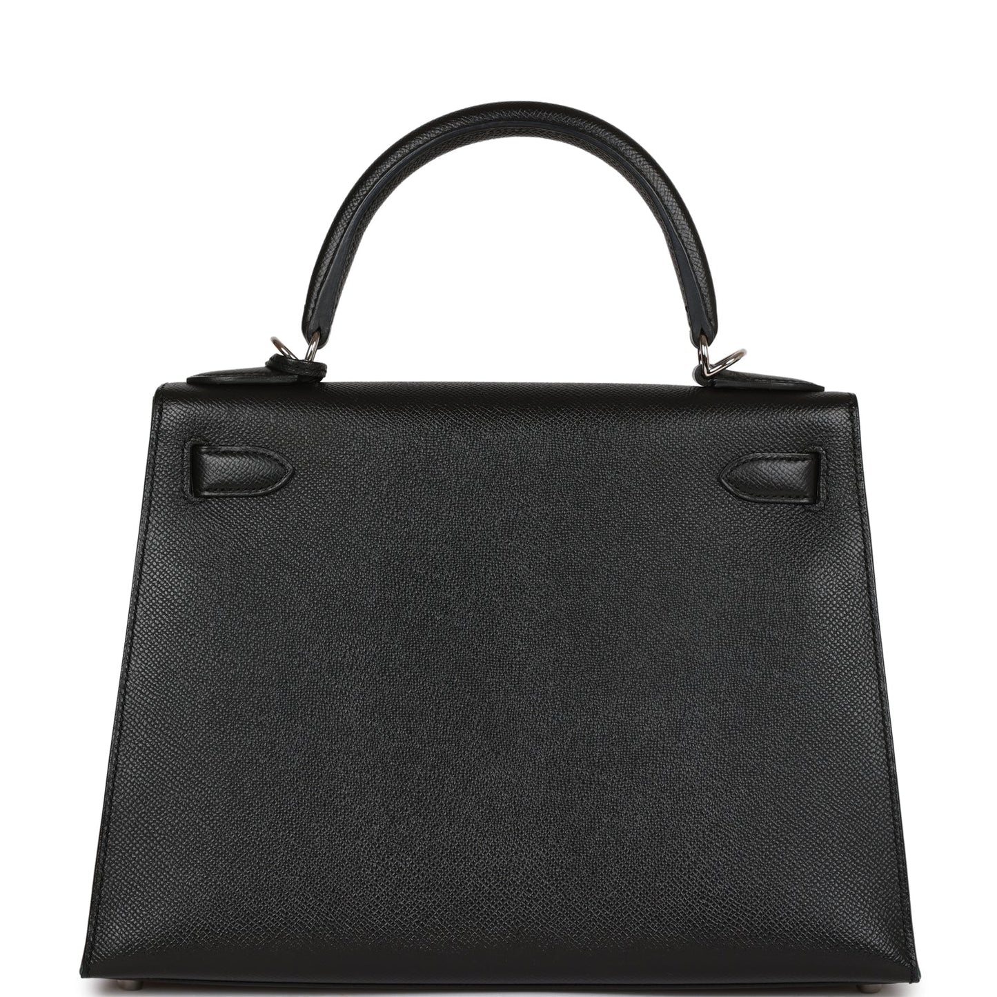 Hermes Kelly 28 Sellier Black Epsom Palladium Hardware