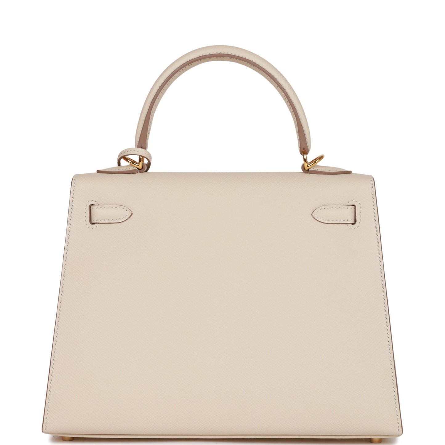 Hermes Kelly 25 Sellier Craie Epsom Gold Hardware