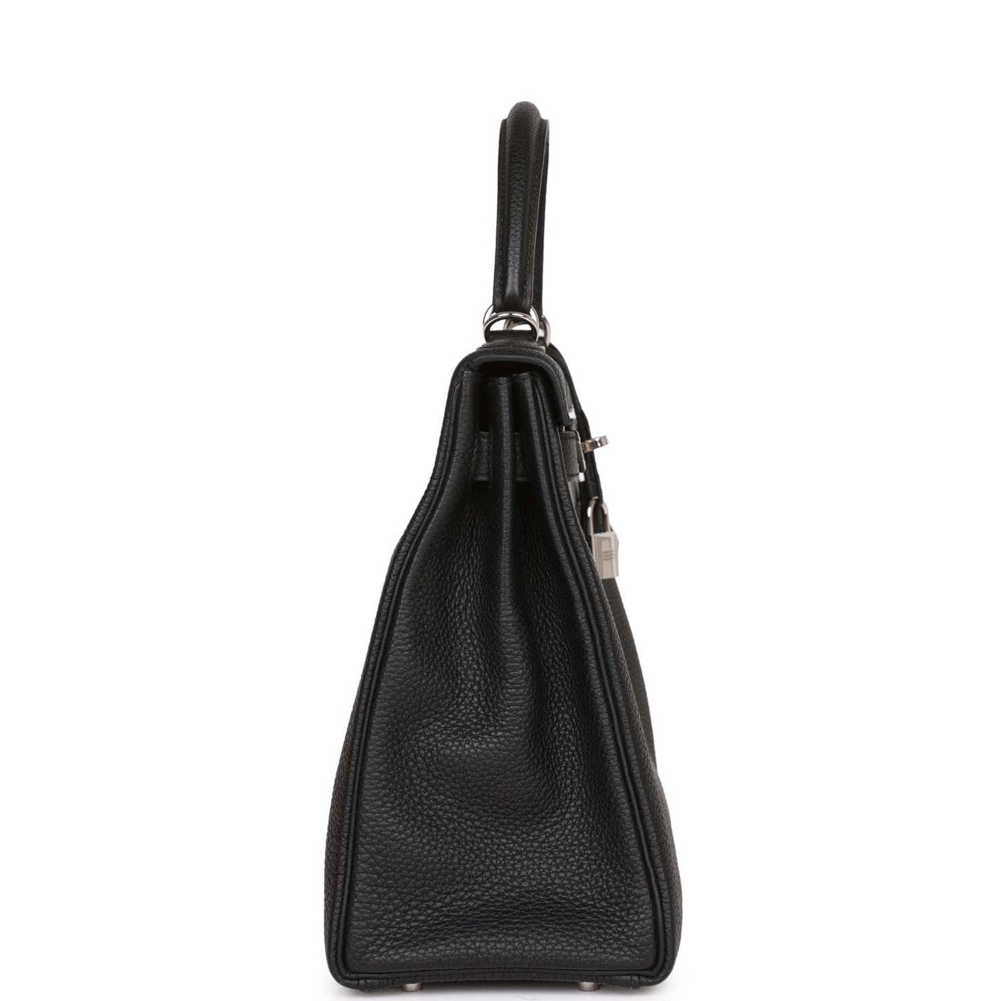 Hermes Kelly 32 Retourne Black Togo Palladium Hardware