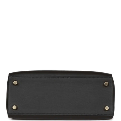 Hermes Kelly 25 Retourne Black Swift Gold Hardware