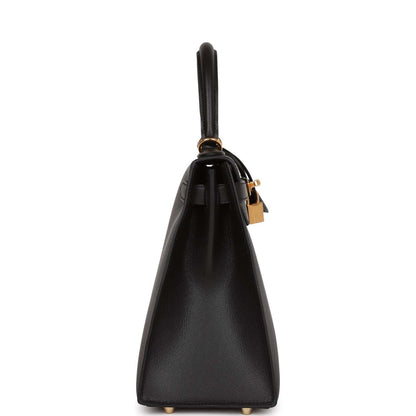 Hermes Kelly 28 Sellier Black Madame Gold Hardware