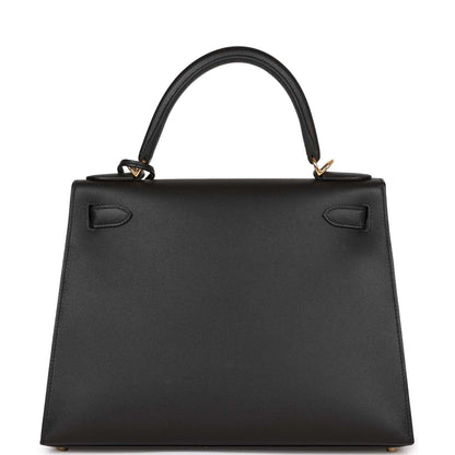 Hermes Kelly 28 Sellier Black Madame Gold Hardware
