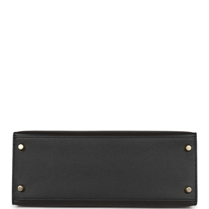 Hermes Kelly 28 Sellier Black Madame Gold Hardware