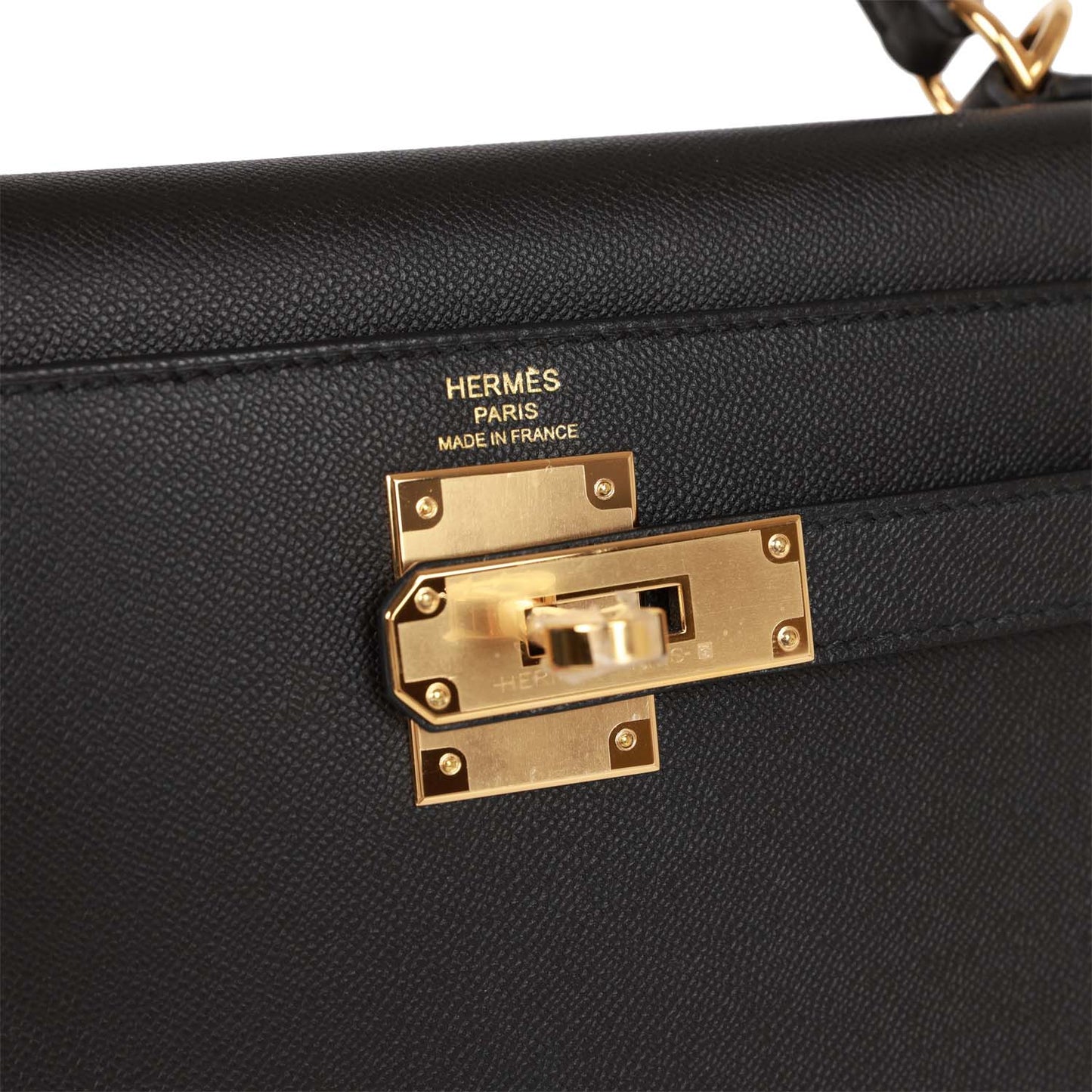 Hermes Kelly 28 Sellier Black Madame Gold Hardware