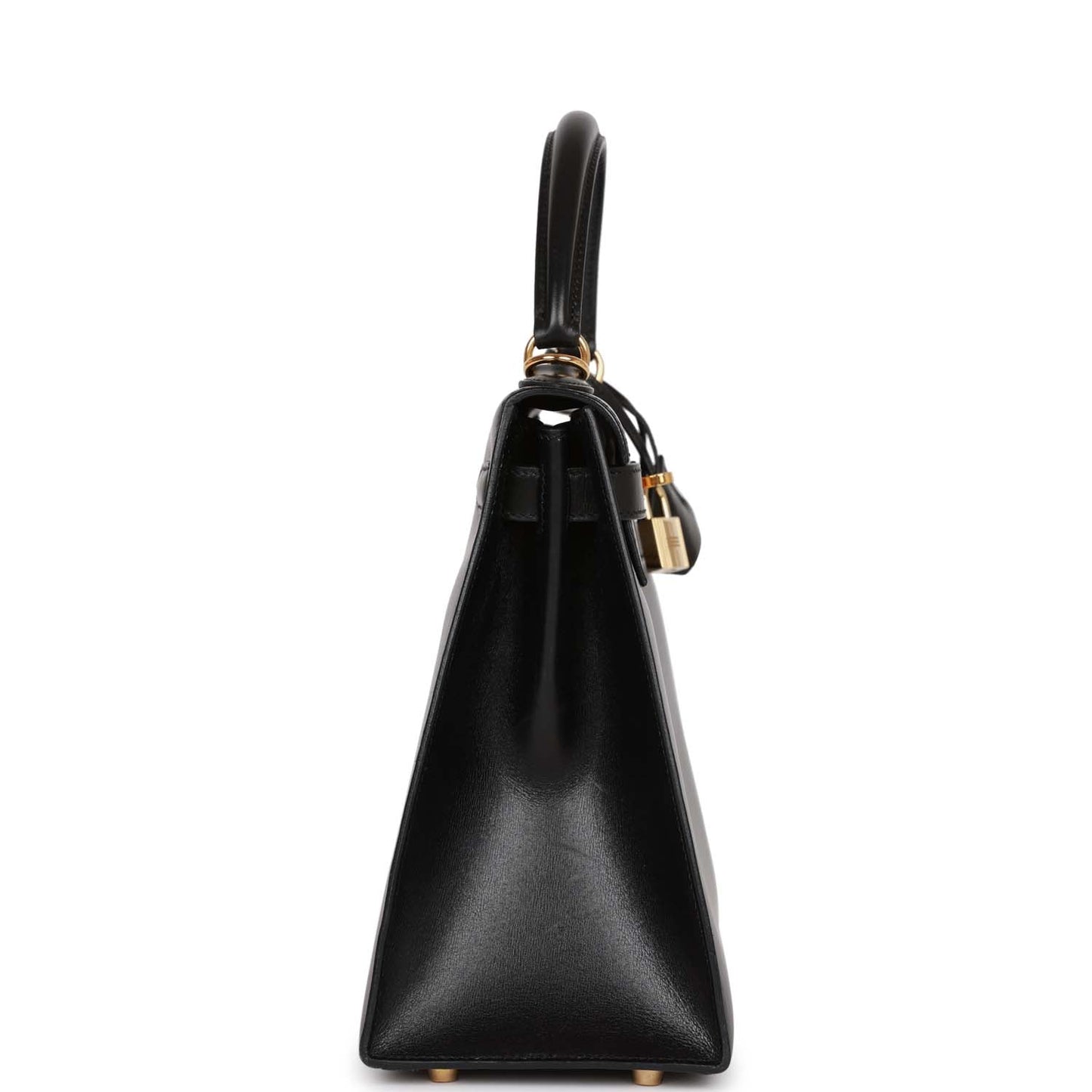 Hermes Kelly 28 Sellier Black Box Gold Hardware