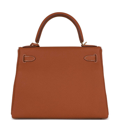 Hermes Kelly 28 Retourne Gold Togo Gold Hardware