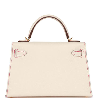 Hermes Special Order (HSS) Kelly 20 Sellier Nata Verso Epsom Gold Hardware