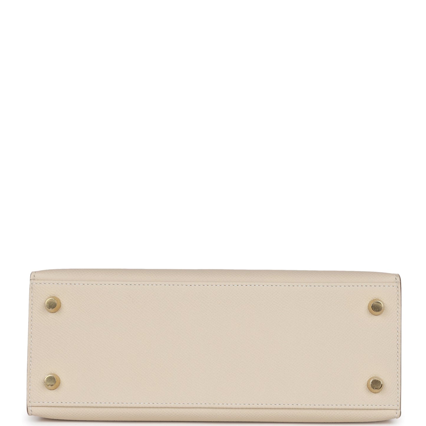 Hermes Kelly 25 Sellier Craie Epsom Gold Hardware