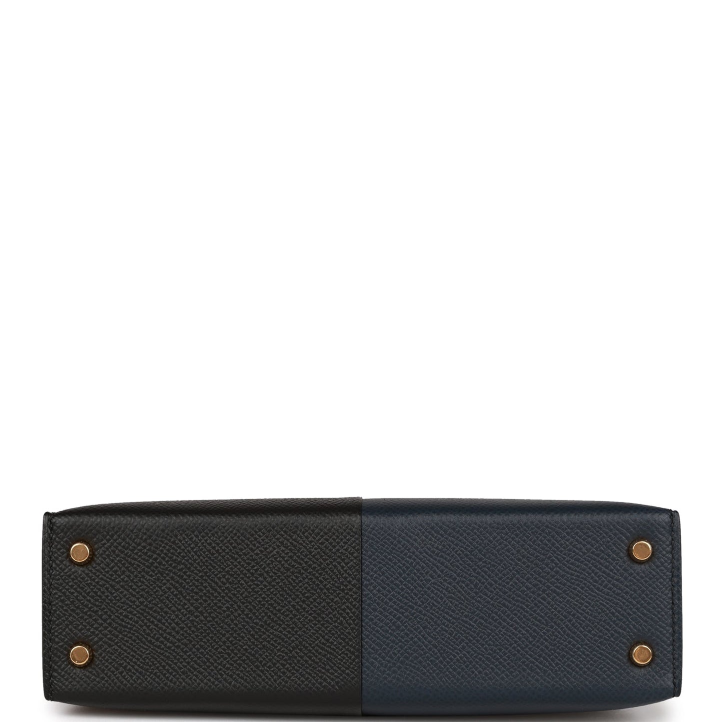 Hermes Kelly 20 Sellier Bleu Indigo, Black and Rouge H Casaque Epsom Gold Hardware