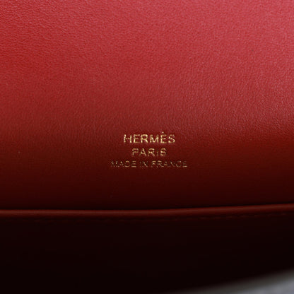 Hermes Kelly 20 Sellier Bleu Indigo, Black and Rouge H Casaque Epsom Gold Hardware