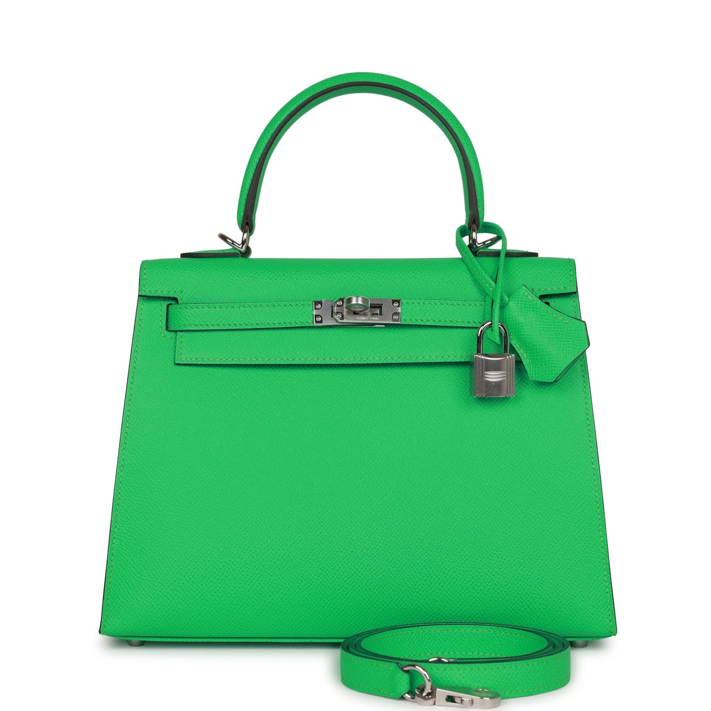 Hermes Kelly 25 Sellier Vert Comics Epsom Palladium Hardware
