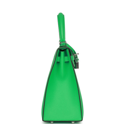Hermes Kelly 25 Sellier Vert Comics Epsom Palladium Hardware
