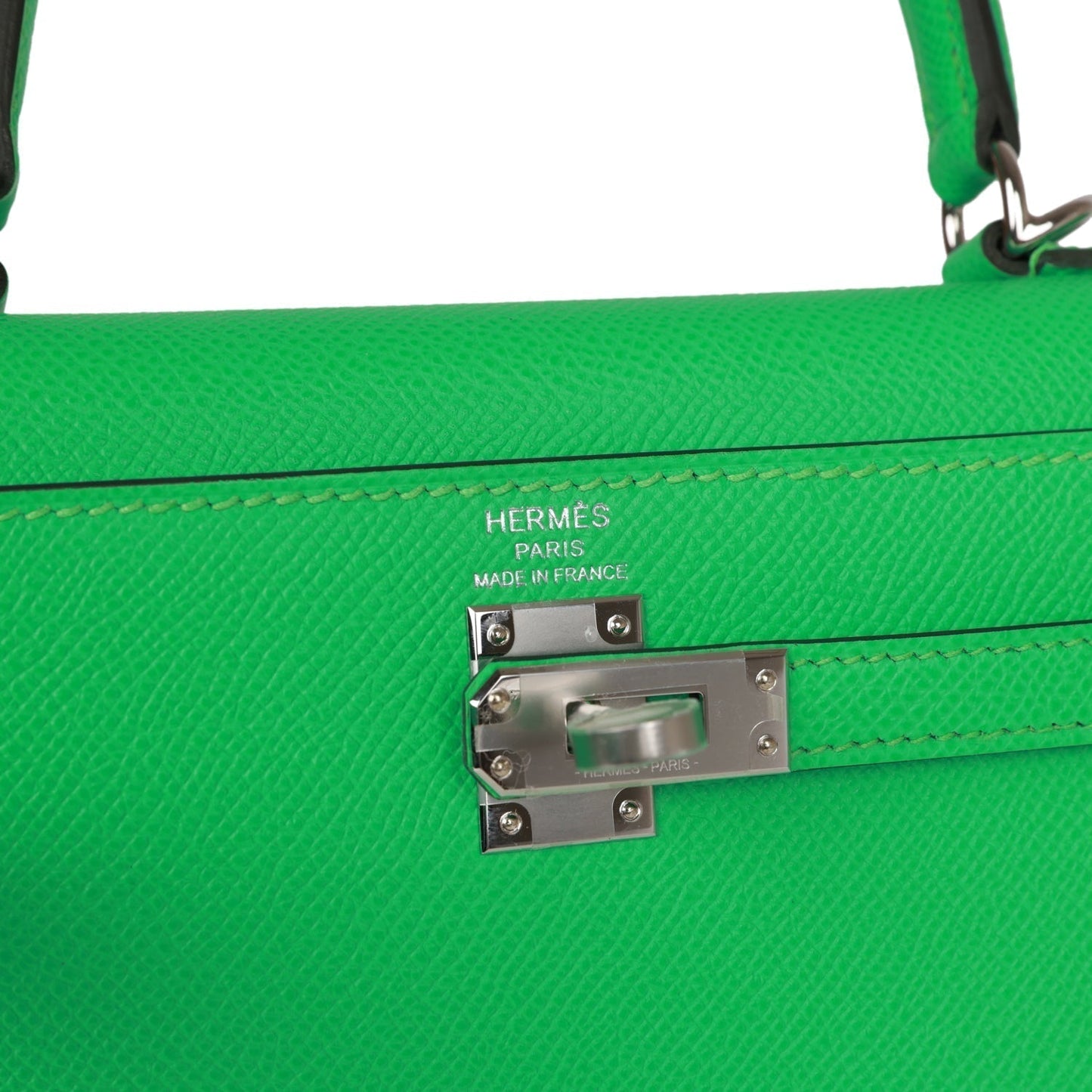 Hermes Kelly 25 Sellier Vert Comics Epsom Palladium Hardware