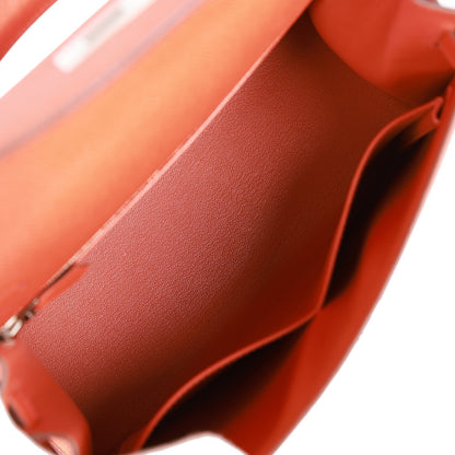 Hermes Kelly 28 Sellier Terre Battue Epsom Palladium Hardware