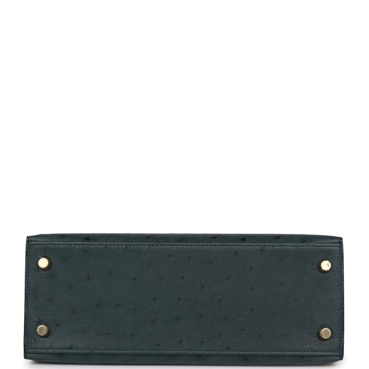 Hermes Kelly 25 Sellier Vert Cypress Ostrich Gold Hardware