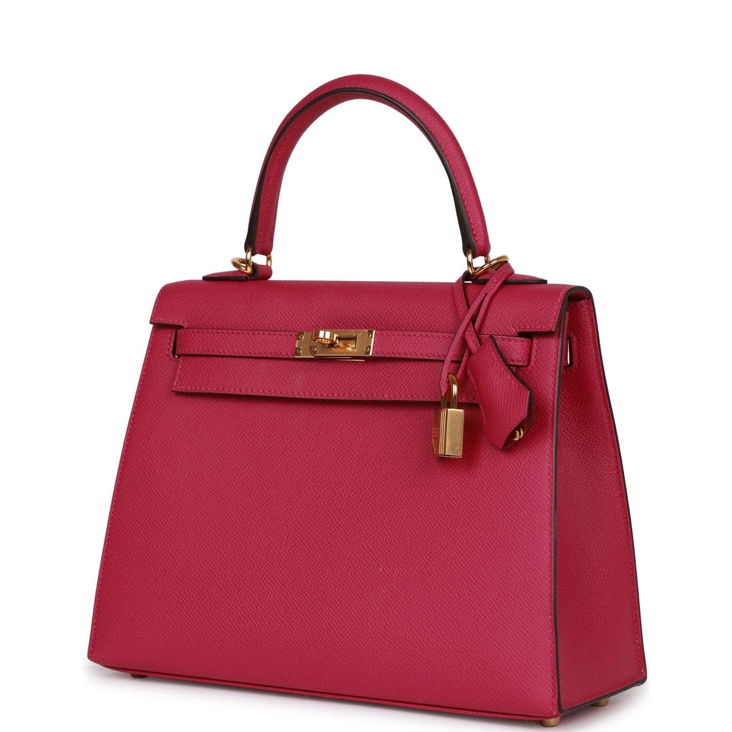 Hermes Kelly 25 Sellier Rose Pourpre Epsom Gold Hardware