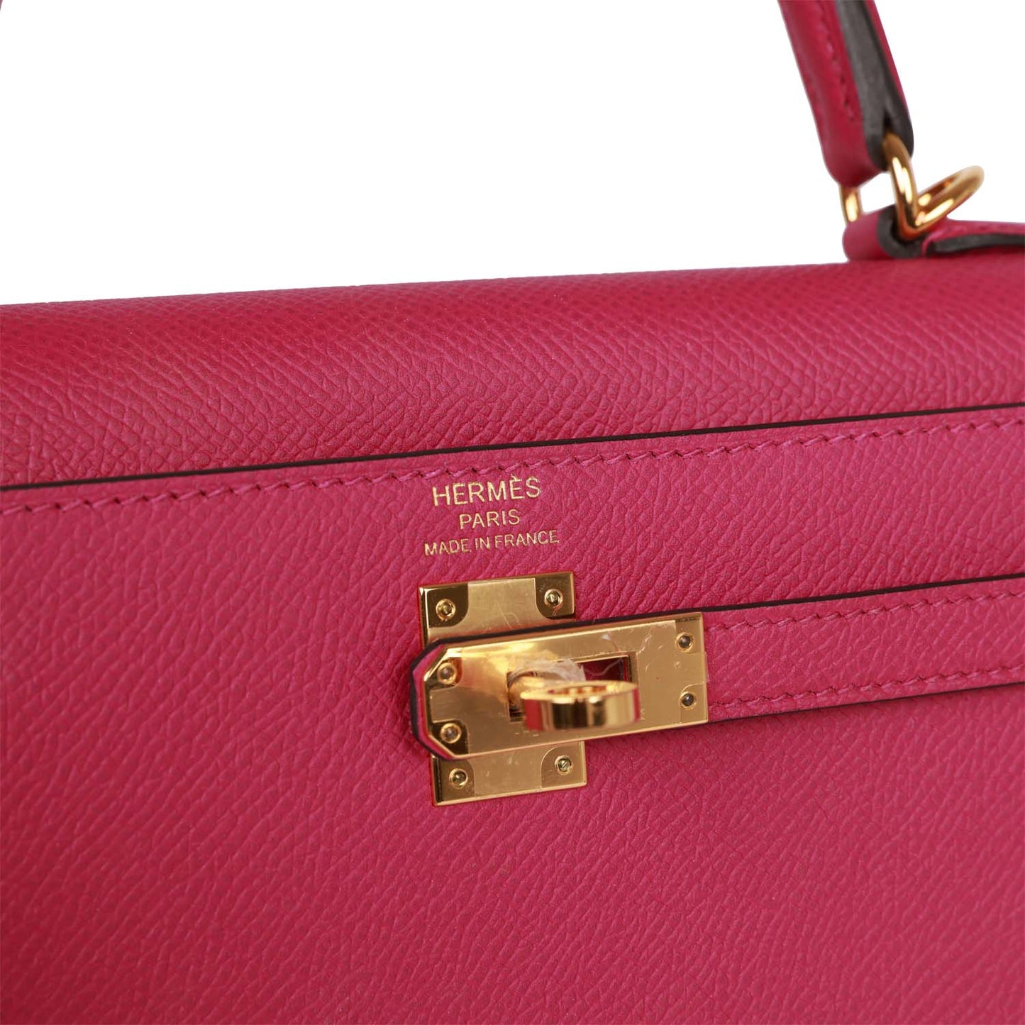 Hermes Kelly 25 Sellier Rose Pourpre Epsom Gold Hardware