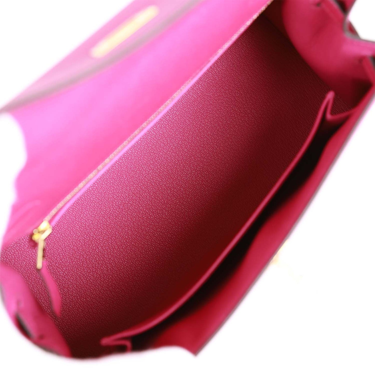 Hermes Kelly 25 Sellier Rose Pourpre Epsom Gold Hardware